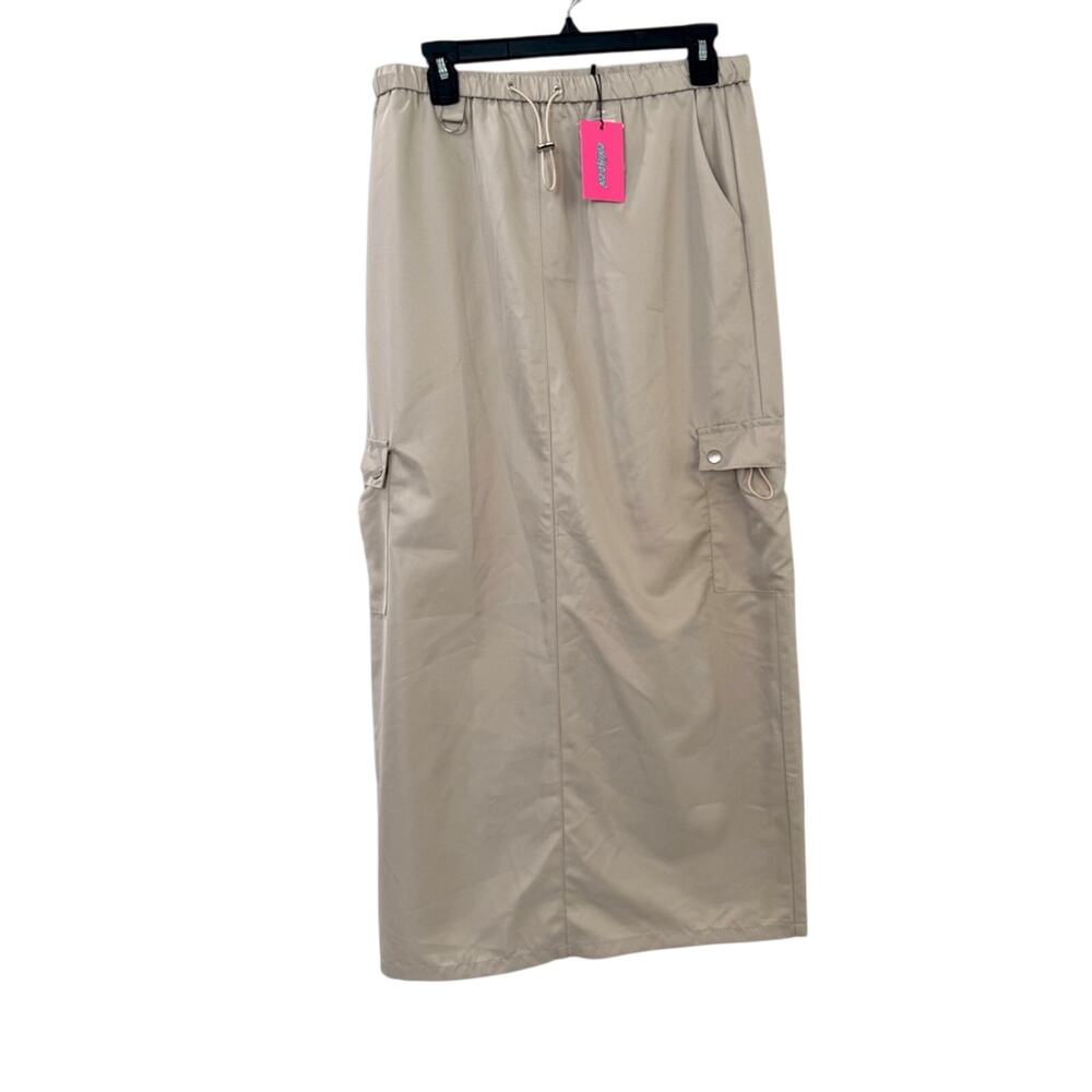 Brand New Edikted Womens Chino Utility Cargo Skirt Sz M Pockets